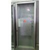 Image 1 : Approximately 4 glass panels/sliding doors with aluminum frames on rollers