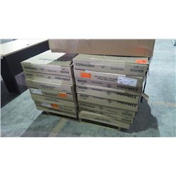 Pallet of metalux lighting plus box of globes
