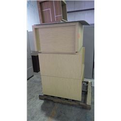 Pallet of wooden office furniture