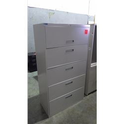 5 drawer metal lateral file cabinet