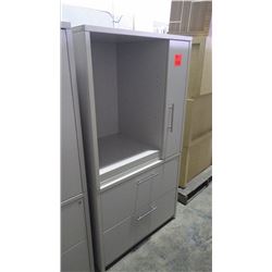 2 drawer metal lateral cabinet with top cabinet