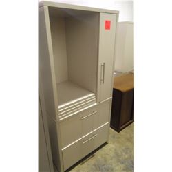 Office cabinet with 2 drawer lateral file cabinet
