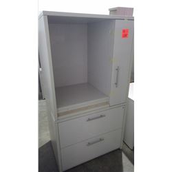 Office cabinet with 2 drawer lateral file cabinet