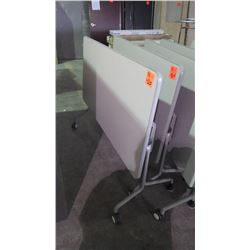 Tilting table/desk on wheels
