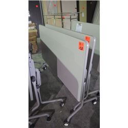 Tilting table/desk on wheels