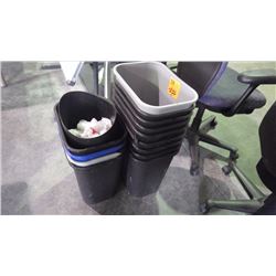 Set of 14 waste baskets