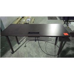 Computer table with electrical plug in