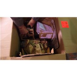 Box of filters, fan belts, Cummins alternator