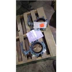 2 Kitz 6" flange butterfly valves