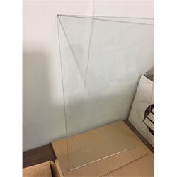 17" x 24" piece of tempered glass