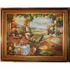 Image 1 : Fantastic Original Canvas Tuscan Vineyard Winery Scenic Impressionism Landscape Signed