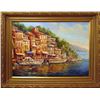 Image 1 : Water Landscape Impressionism FRAMED HUGE Painting Colorful Textured Museum Quality Original Art