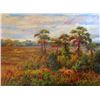 Image 2 : Impressionism Colorful Landscape Painting on Canvas Marsh Traditional Art