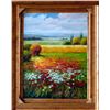 Image 1 : Framed Colorful Italian Vineyard Landscape Framed Original Museum Quality Painting Impressionism Art