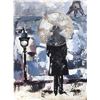 Image 2 : Evening in Paris Textured Original Acrylic Palette Knife Painting on Cavnas