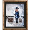 Image 6 : After the Rain Beautiful Acrylic Painting on Canvas 20x16 Janier Girl Suitcases