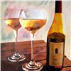 Image 4 : Realistic Large Chardonnay Wine Painting on Canvas Signed Janier