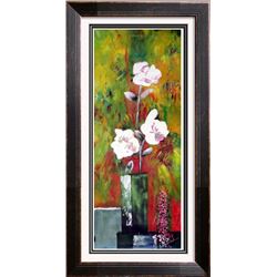 Fantastic Large Original Textured Floral Acrylic Painting Janier Signed Art