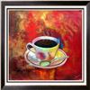 Image 1 : Bold Red Abstract Modern Art Coffee Brew Textured Original Art on Canvas
