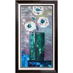 Fantastic Abstract Colorful Thick Texture Soft Floral Original Painting Canvas Janier