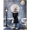 Image 2 : Paris Evening Rain Umbrella Original Painting Acrylic Palette Knife Janier