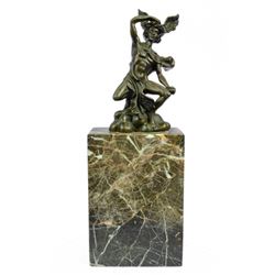 Flying Mercury Caduceus Messenger God Bronze Sculpture (10"X4")