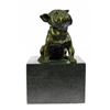 Image 1 : 15 Lbs English Bulldog Dog Animal edition Bronze Sculpture on Marble Base Statue