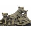 Image 2 : Art Deco Tiger With Four Cubs Bronze Sculpture on marble base Statue