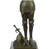 Image 2 : Signed Mercie Saint Joan Of Arc Bronze Sculpture on a Marble base Statue