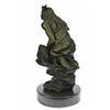 Image 8 : Western Art Native American Warrior Relaxing Bronze Sculpture on marble base Statue