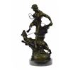 Image 1 : Muscular Man Defends Himself Against Lion Bronze Sculpture