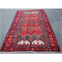 Charming Rare Unique Design Handmade Persian Mission Malayer Rug