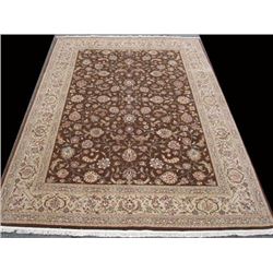 Attractive Very Fine Handmade Part Silk Persian-Pak Isfahan Rug