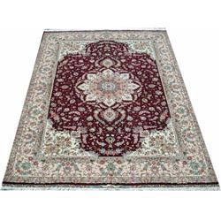 Authentic Part Silk Fine Persian Tabriz Rug