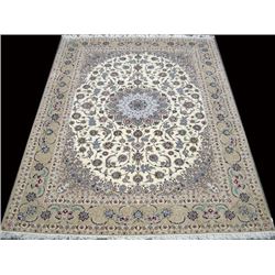 Super Fine Quality Part Silk Persian Isfahan Rug