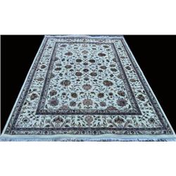Elegant and Captivating Fine Hand Made Part Silk Persian-Pak Kashan Rug