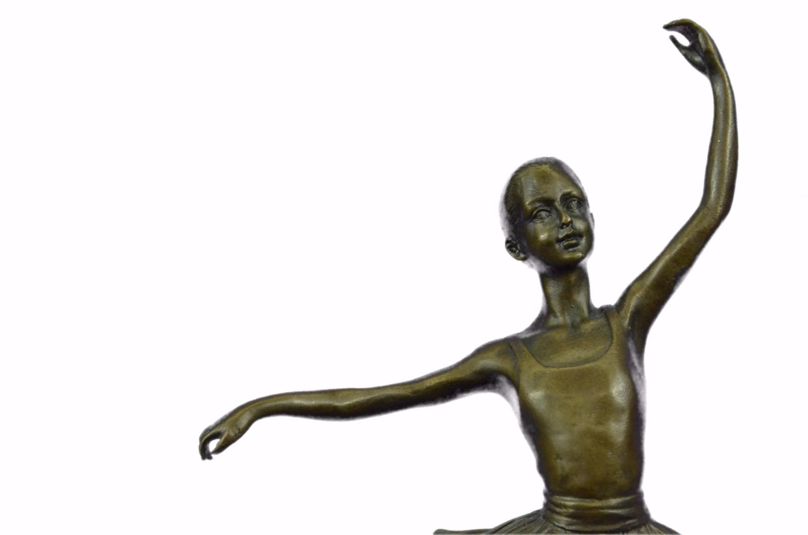 Art Nouveau Original Milo Prima Ballerina Bronze Sculpture on Marble