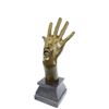 Image 4 : Original Abstract Hand With Face Bronze Statue