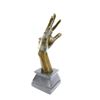 Image 6 : Original Abstract Hand With Face Bronze Statue
