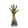 Image 7 : Original Abstract Hand With Face Bronze Statue