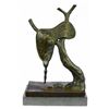 Image 10 : Abstract Modern Art Melting Clock Bronze Sculpture on marble base