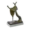 Image 5 : Abstract Modern Art Melting Clock Bronze Sculpture on marble base