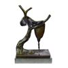 Image 7 : Abstract Modern Art Melting Clock Bronze Sculpture on marble base