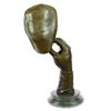 Image 7 : Man Smoking Cigar Bronze Sculpture on Marble Base Figurine