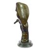 Image 8 : Man Smoking Cigar Bronze Sculpture on Marble Base Figurine