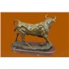 Image 7 : Solid Bronze Sculpture Of A Bull on Marble Base