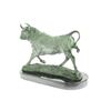 Image 5 : Solid Bronze Sculpture Of A Bull on Marble Base