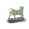 Image 6 : Solid Bronze Sculpture Of A Bull on Marble Base