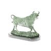 Image 7 : Solid Bronze Sculpture Of A Bull on Marble Base