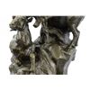 Image 3 : Two Rams On A Cliff Bronze Sculpture on Marble Base Statue